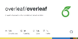GitHub - overleaf/overleaf: A web-based collaborative LaTeX editor