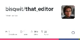 GitHub - bisqwit/that_editor: *That* editor.