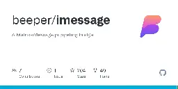 GitHub - beeper/imessage: A Matrix-iMessage puppeting bridge.